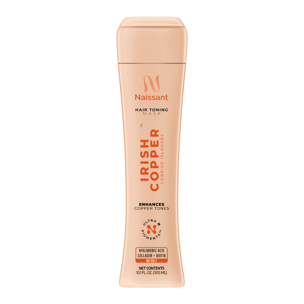 Naissant Irish Copper Hair Toning Mask bottle pour for vivid copper color refresh