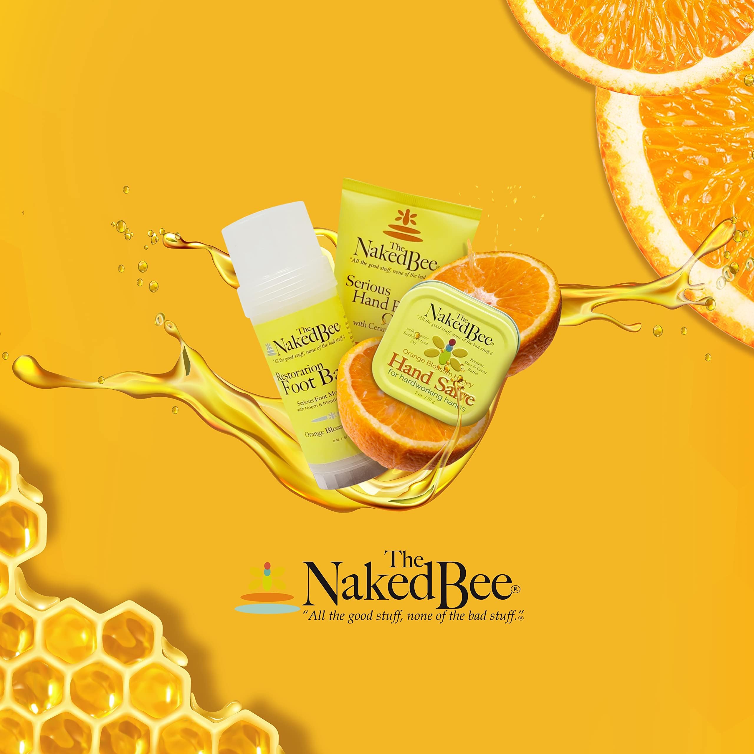 The Naked Bee made-in-USA label emphasizing safe skincare quality control.
