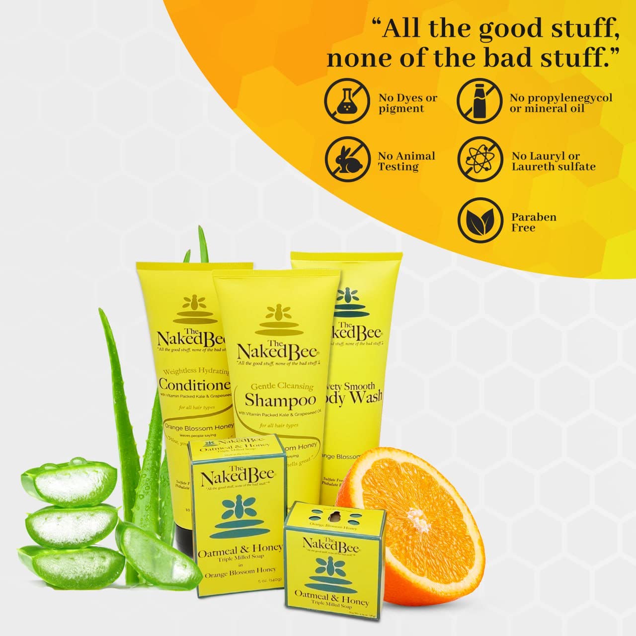 Naked Bee Nourishing Body Lotion with hyaluronic acid for plump, hydrated skin.