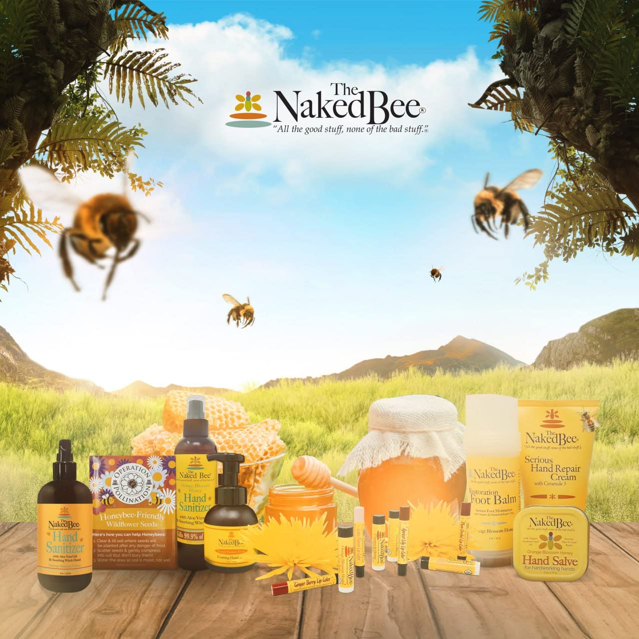USA-made Naked Bee Nourishing Body Lotion emphasizes safe, responsible ingredients.
