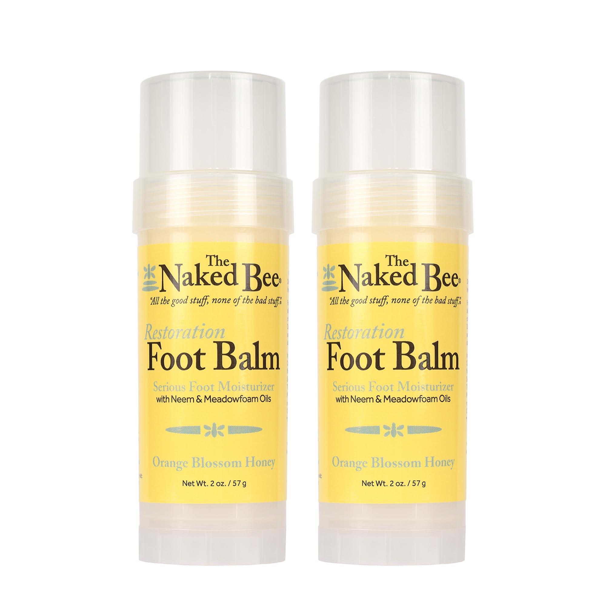 The Naked Bee orange blossom foot balm roll-on for easy soothing.