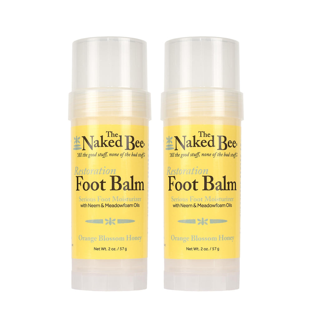 The Naked Bee orange blossom foot balm roll-on for easy soothing.