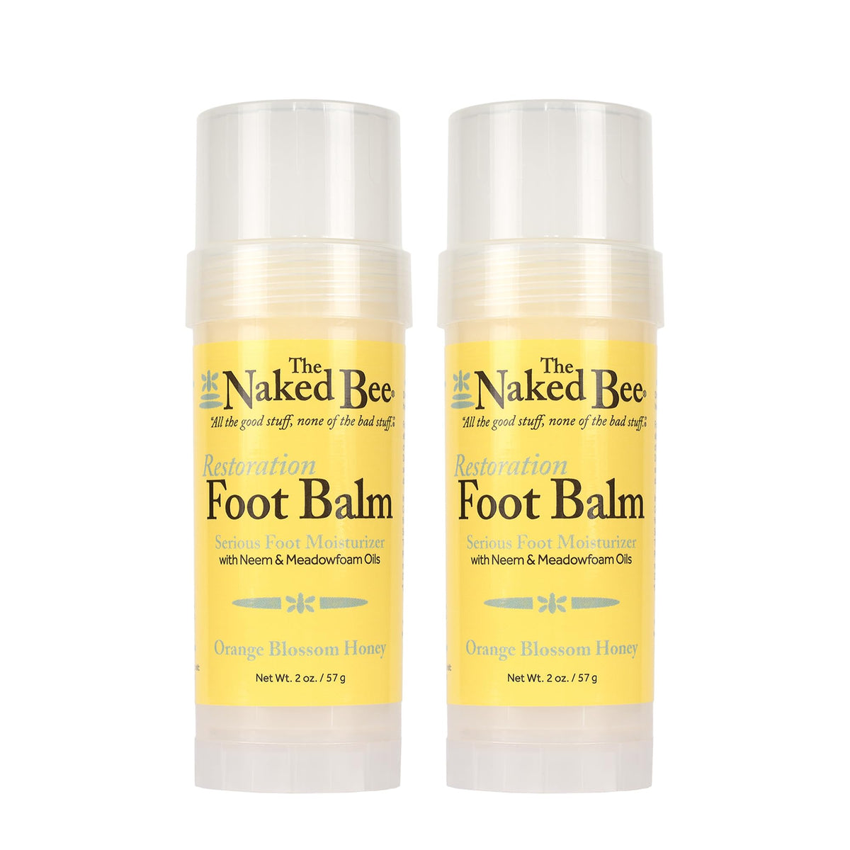 The Naked Bee orange blossom foot balm roll-on for easy soothing.