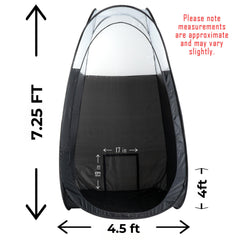 Naked Sun Black Spray Tan Tent 6-foot door entry simplifies access during sessions