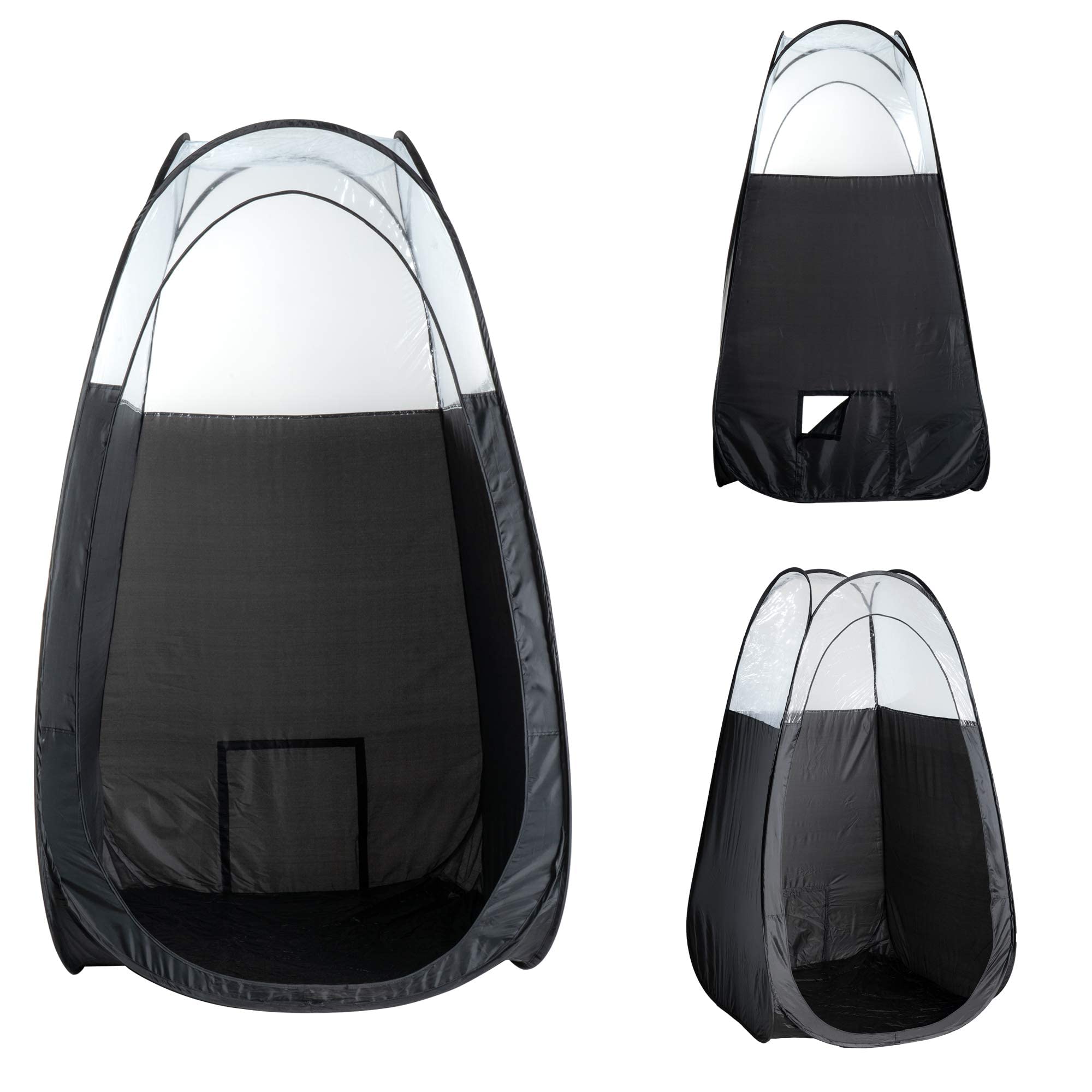Naked Sun Black Spray Tan Tent steel-frame closeup highlights durable portable design