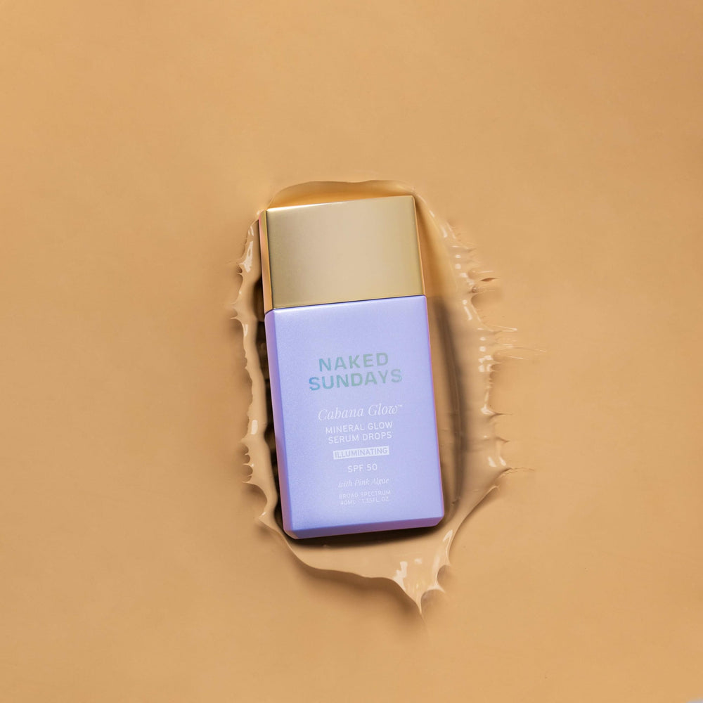 Naked Sundays CabanaGlow illuminating pigments catch light for healthy radiance