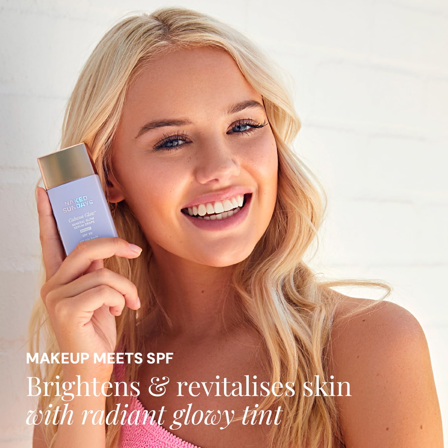 Naked Sundays CabanaGlow tinted base blends into skin for a natural radiance