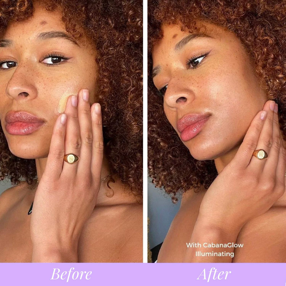 Naked Sundays CabanaGlow under-makeup use creates a luminous base