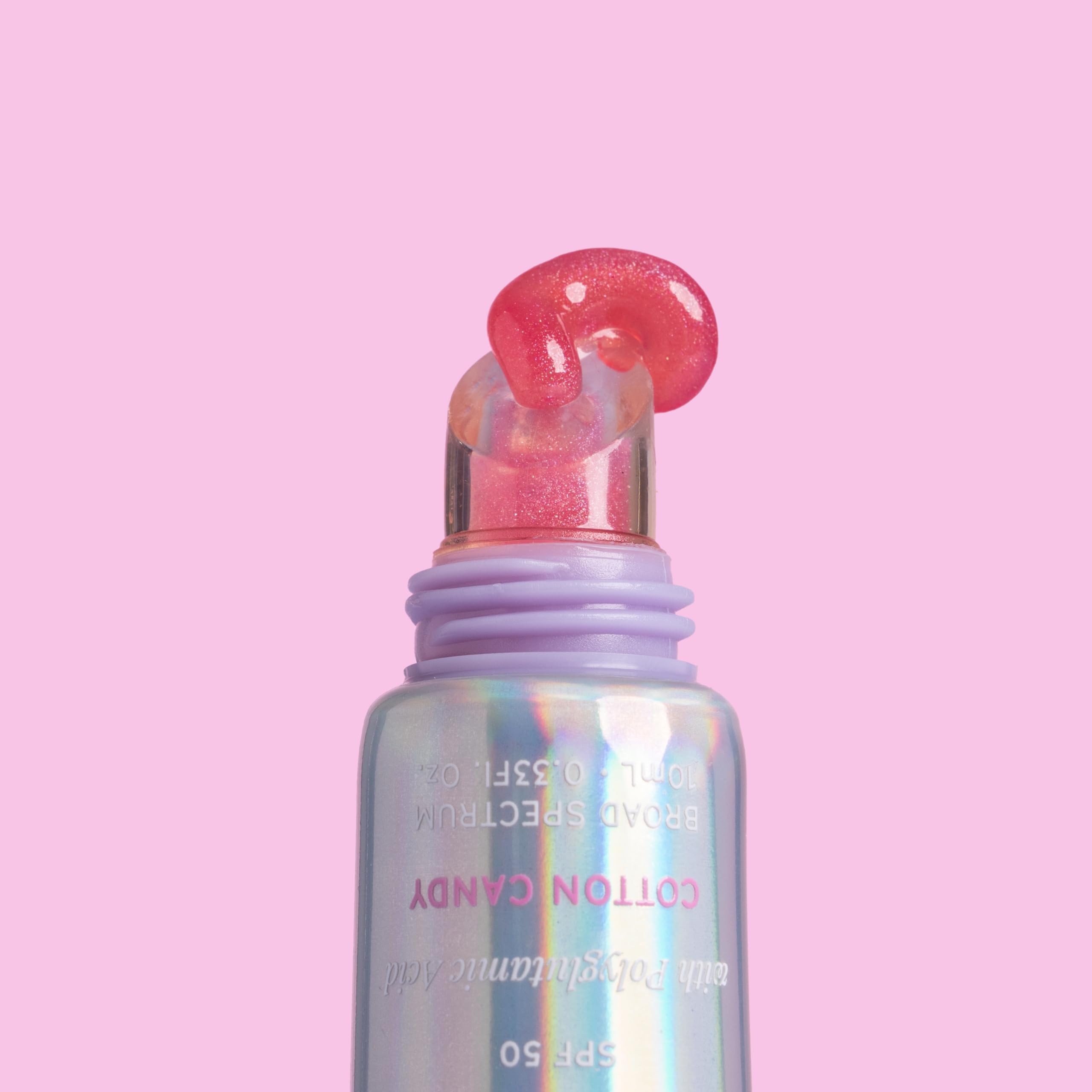 Naked Sundays PoutScreen glossy lips closeup showcasing non-sticky high-gloss finish