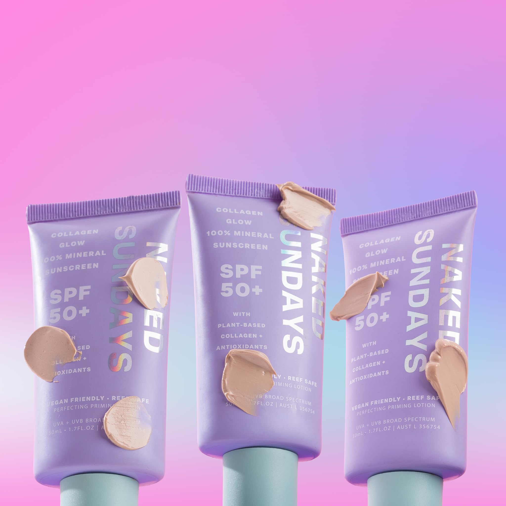 Naked Sundays SPF50 brush-ready finish suggests flawless application and better coverage.