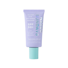 Naked Sundays SPF50 daily moisturizer bottle provides mineral protection and hydration for sensitive skin.
