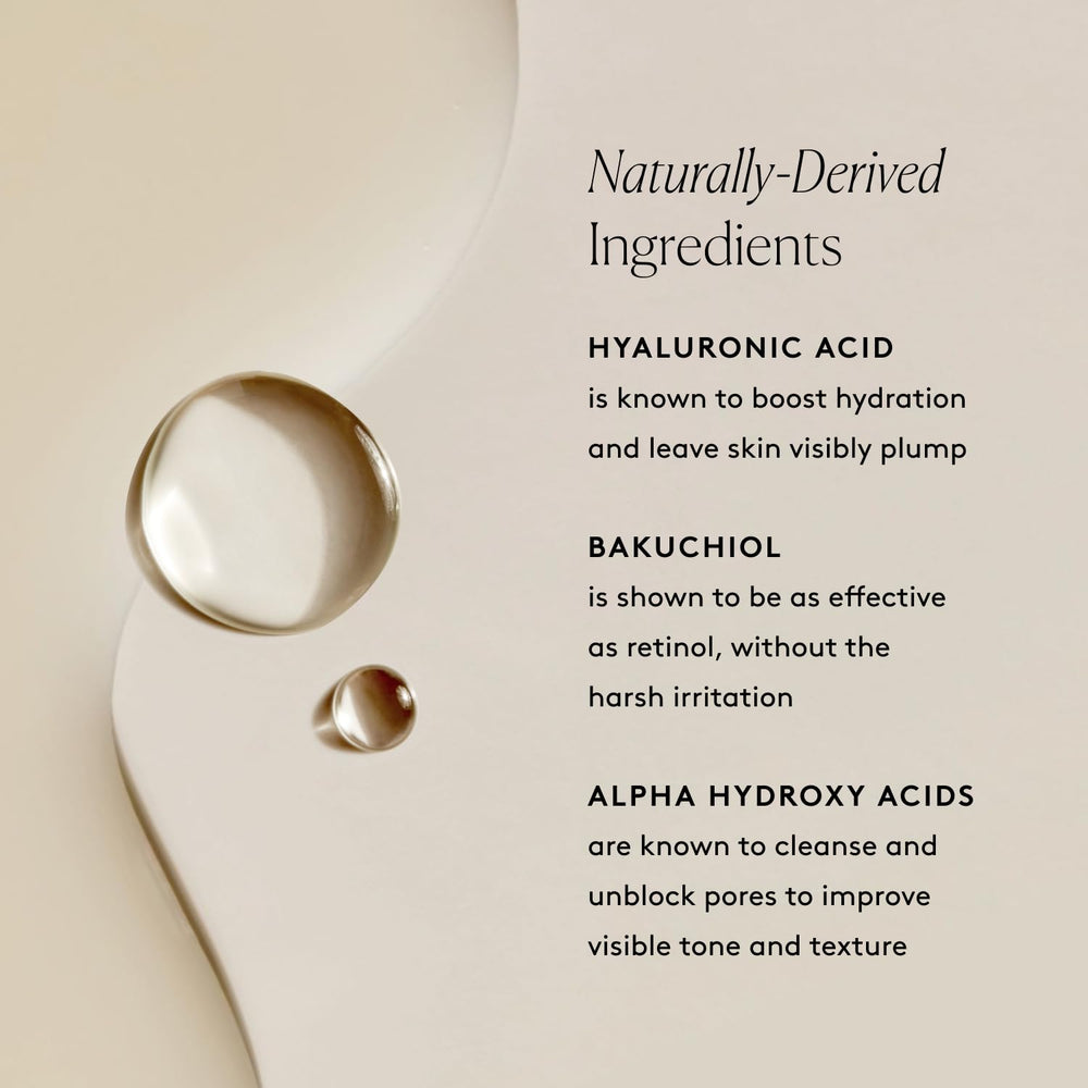 Naked & Thriving dermatologist-loved badge beside bottles.
