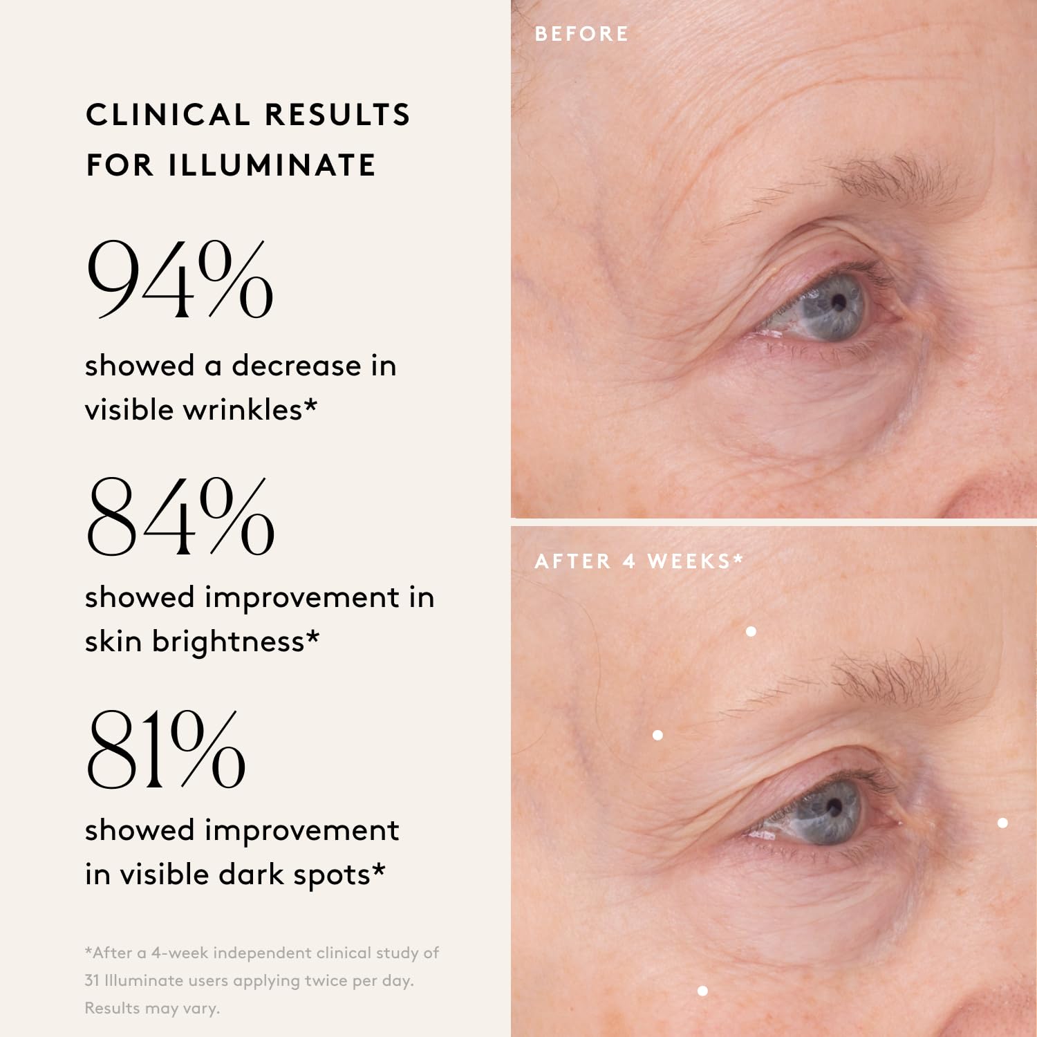 Naked & Thriving Illuminate C+ Serum texture swatch reveals brightness.