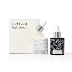 Naked & Thriving Renew Night Serum texture swatch shows smooth glide.