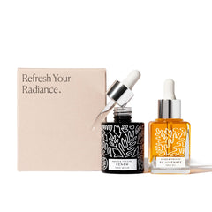 Naked & Thriving Renew serum texture close-up highlighting exfoliating effects