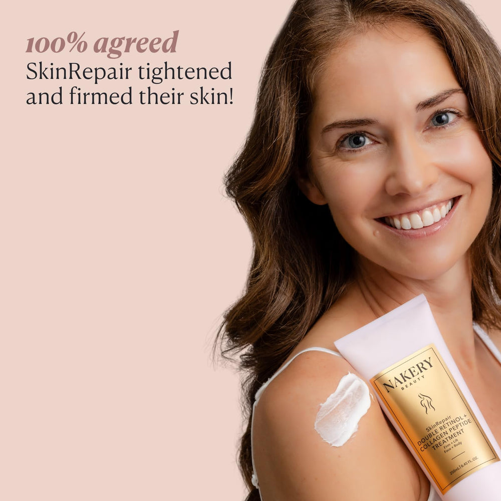 Nakery cream applied on cheek shows absorption and soothing feel