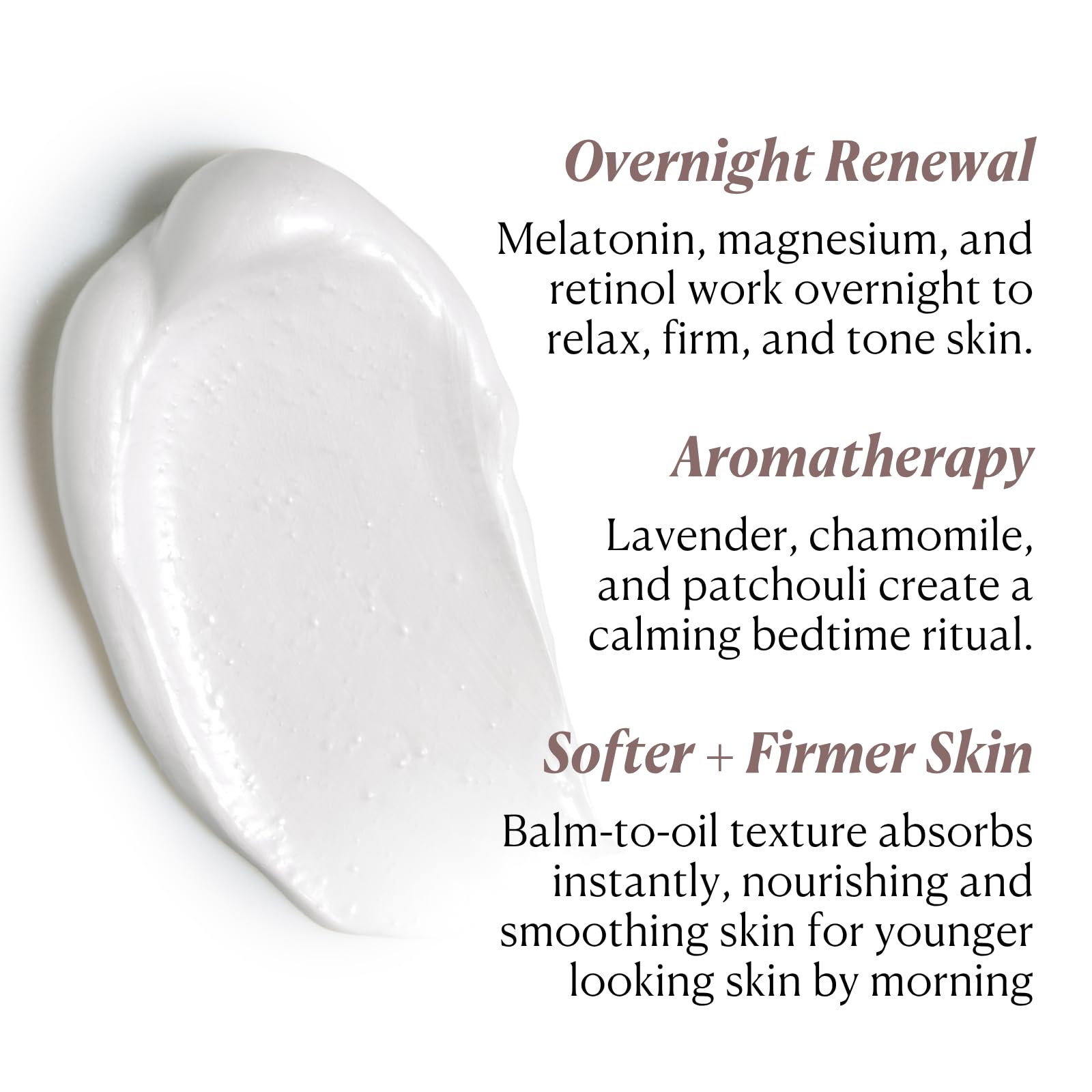 Nakery SkinRecovery cream texture close-up shows rich, hydrating formula.