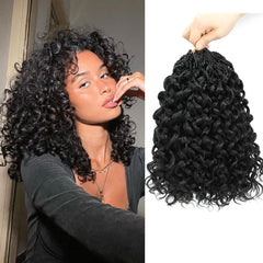 Naniciar Gogo Curl Crochet Hair 12 inch front view for natural volume
