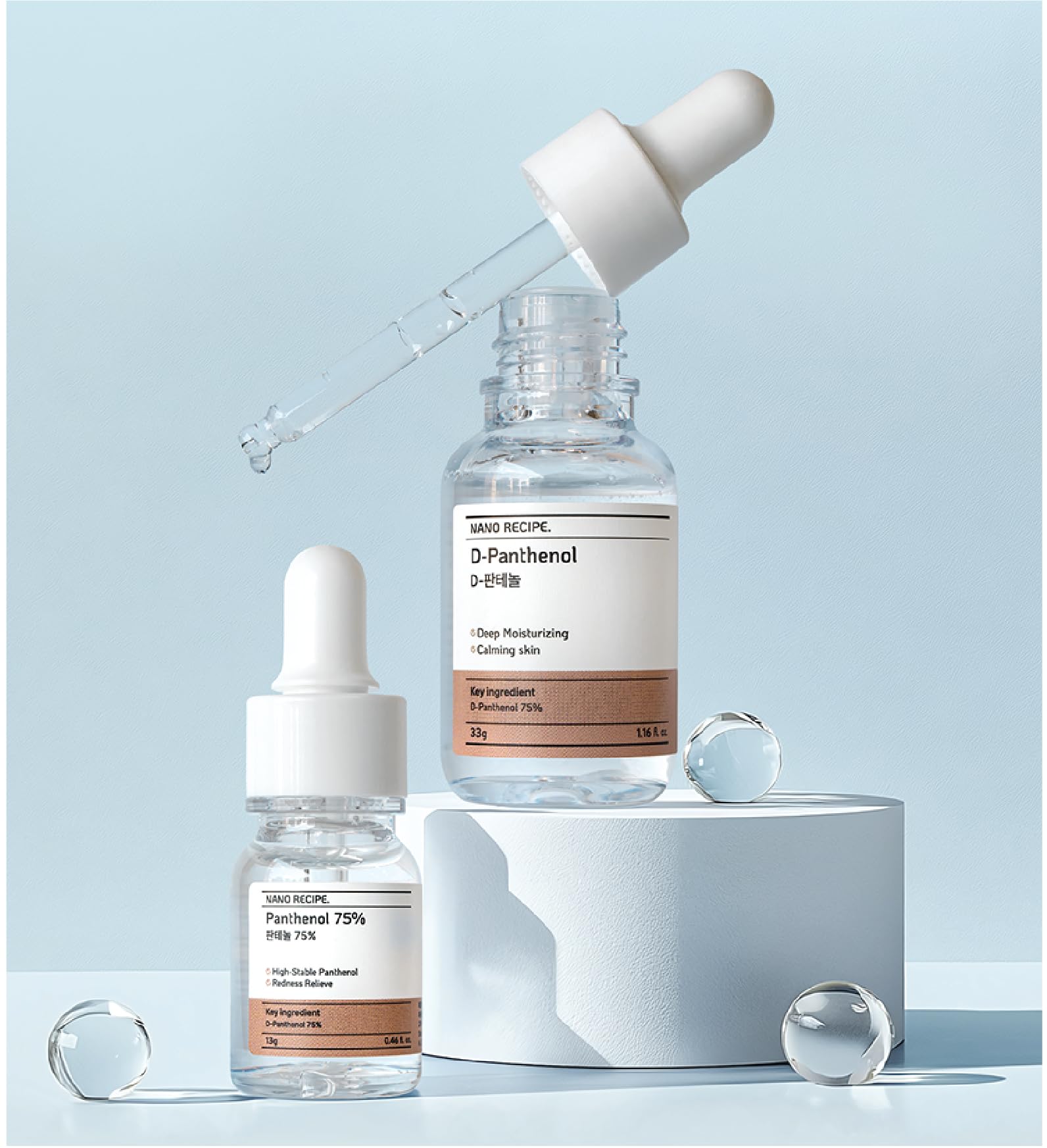 Nano Recipe D-Panthenol liquid texture highlights easy mixing into routines