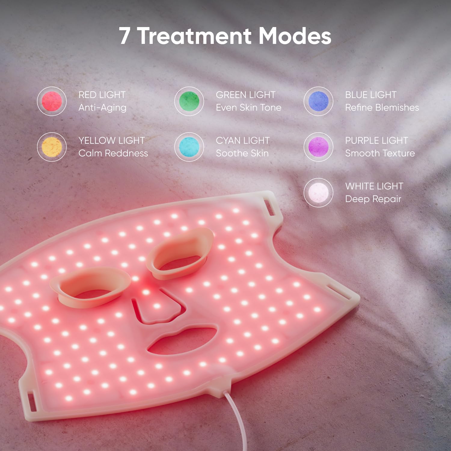 Nanoleaf face mask full-face coverage highlights comprehensive contact for even treatment.