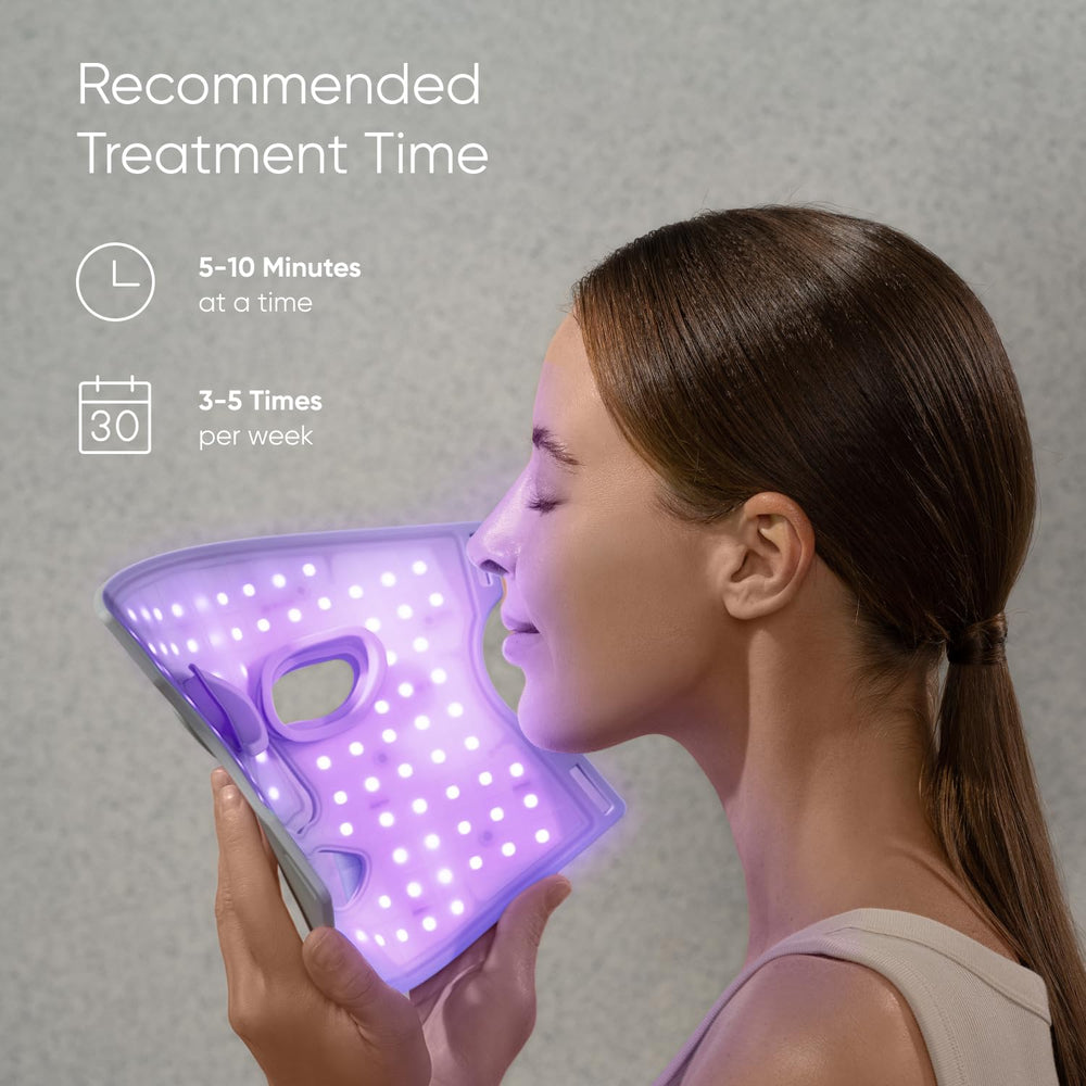 Nanoleaf face mask LED array delivers full-face coverage for uniform light exposure.