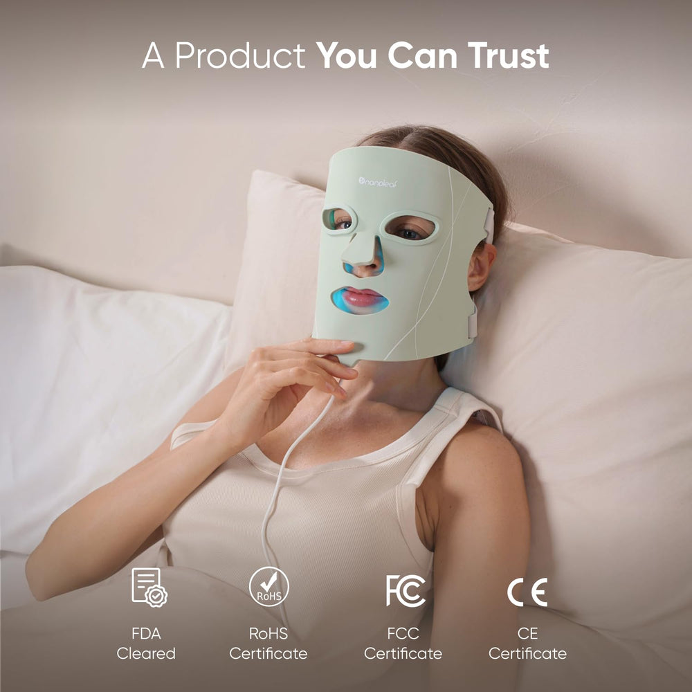 Nanoleaf face mask USB-C charging enables quick recharges during busy days.