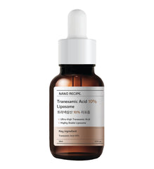 Nano Recipe Tranexamic Concentrate bottle pour hints at brighter skin tone.