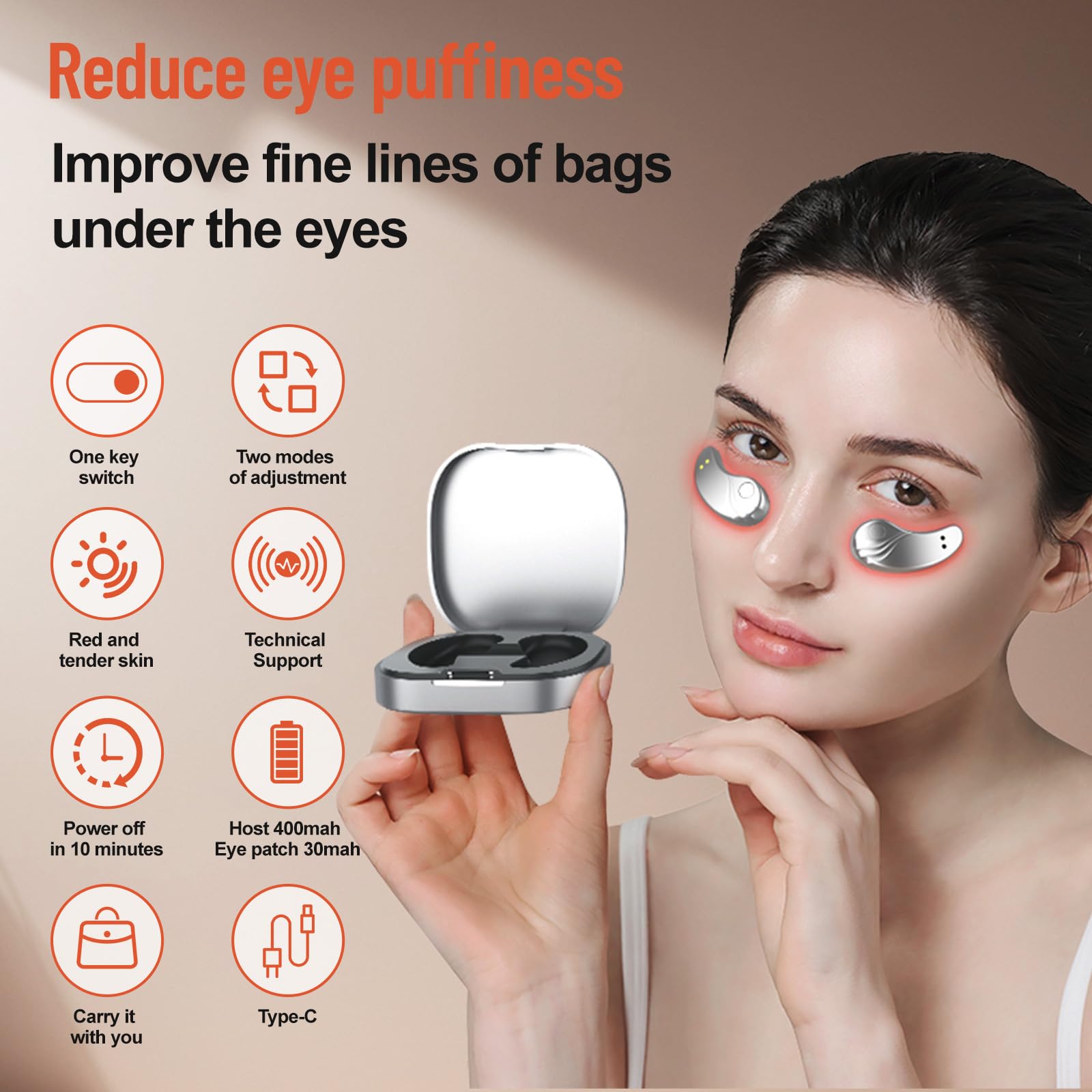 NANSIKE Revita Eyes gel sheets securing the device for comfort