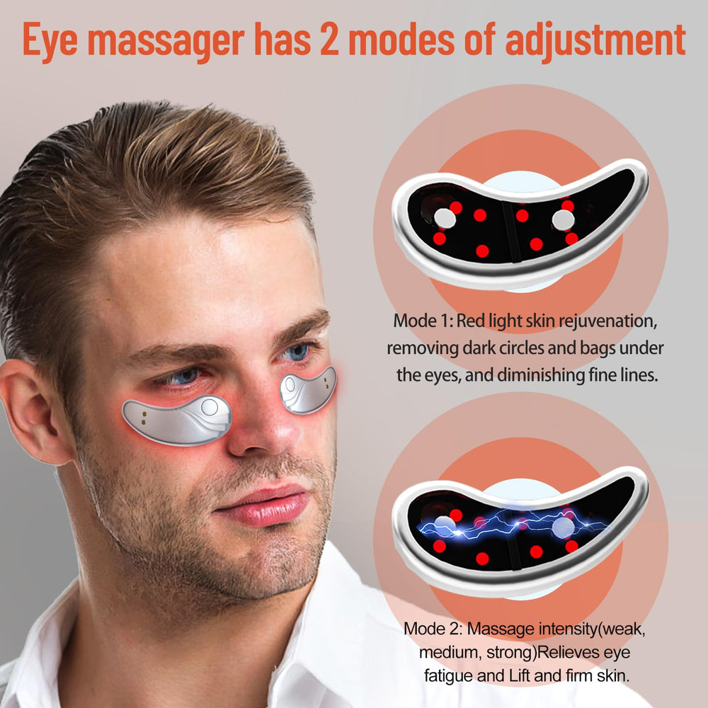NANSIKE Revita Eyes patch demonstrating red light therapy during use