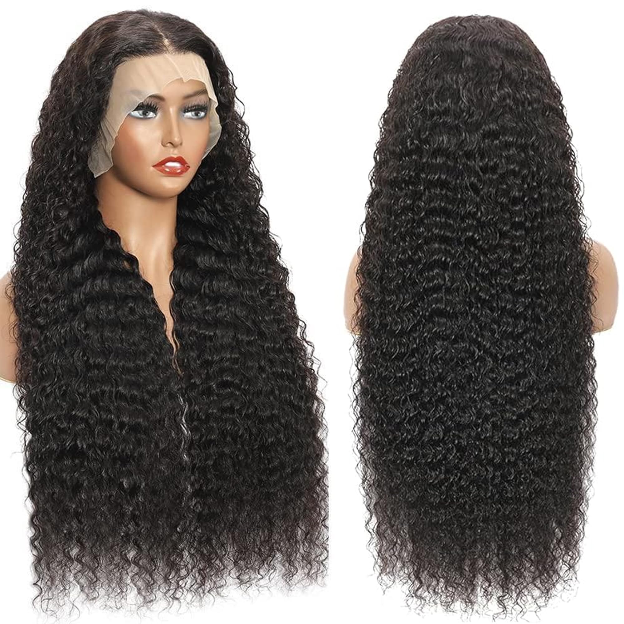 NANTLIY HD transparent Swiss lace frontal wig blends with skin tone