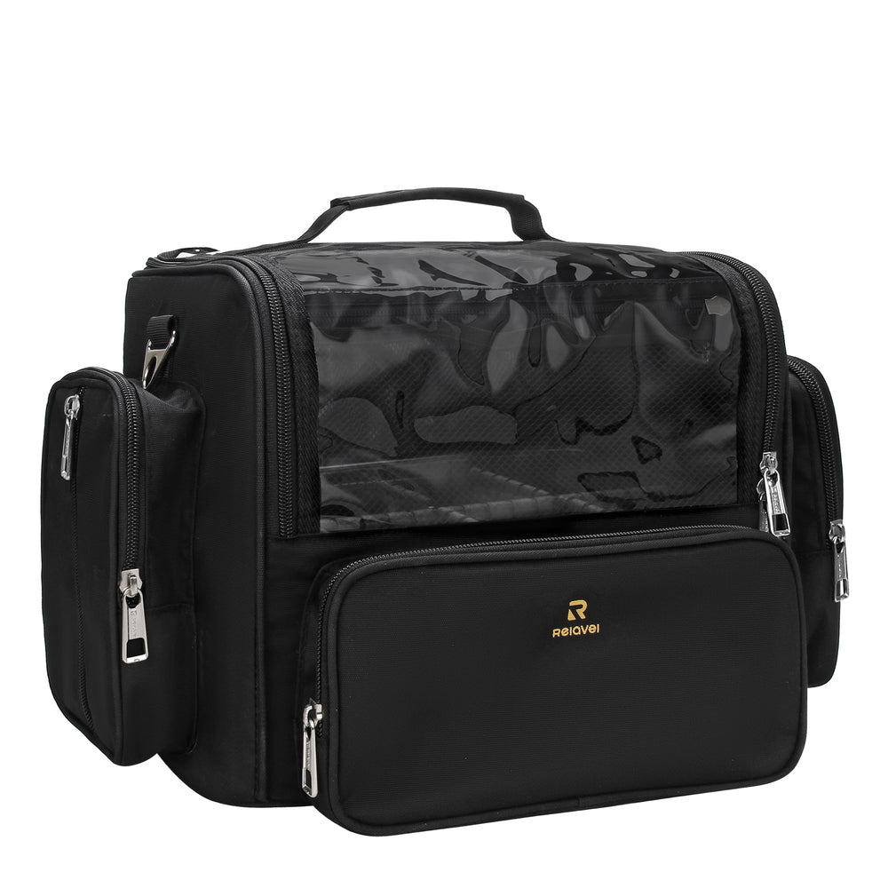NAONAYA makeup brush bag tall-structure protects long brushes during travel.