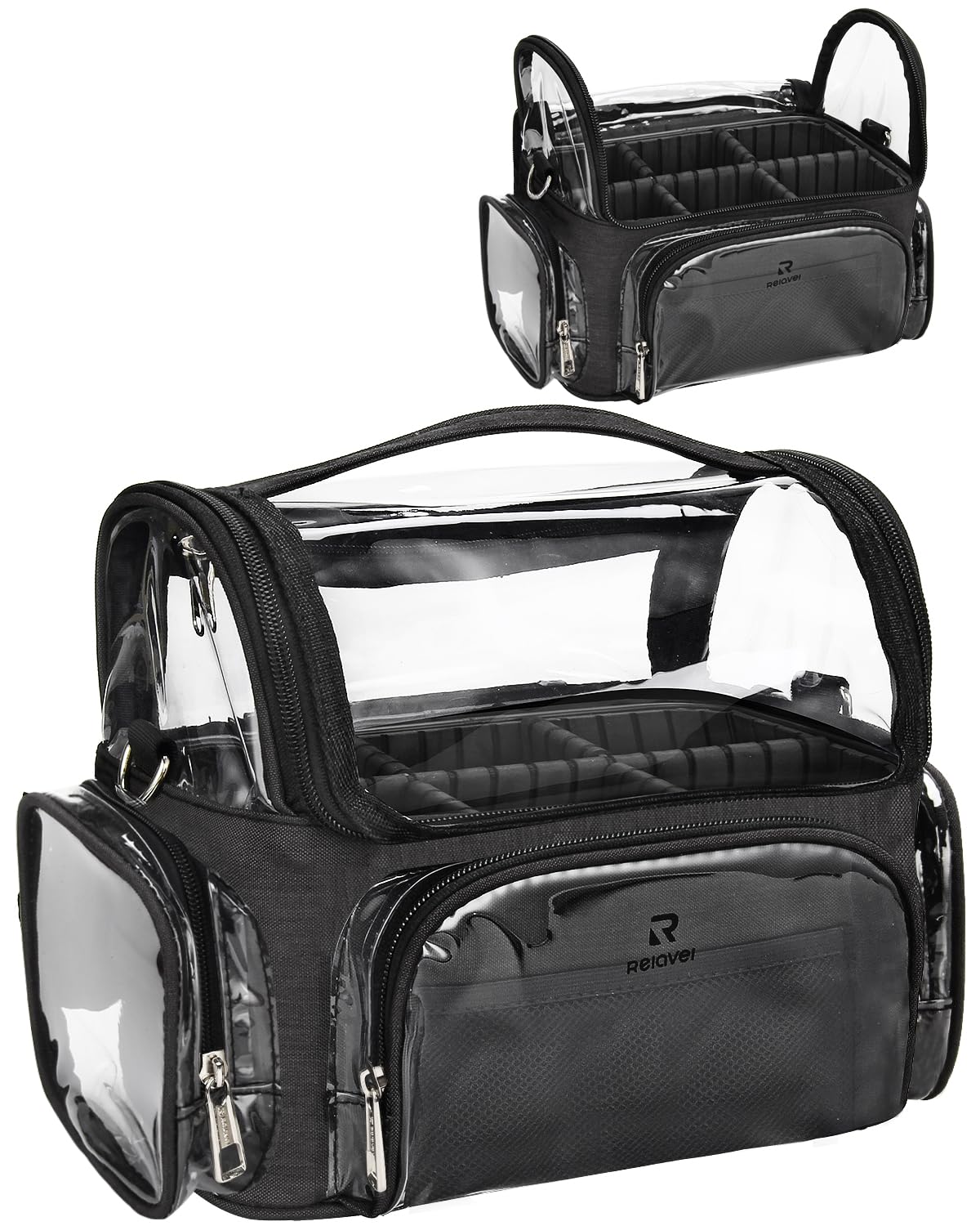 NAONAYA makeup brush case open full view shows organized interior for quick access.