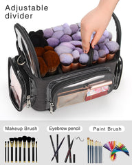 NAONAYA makeup brush case side pocket ideal for small tools.
