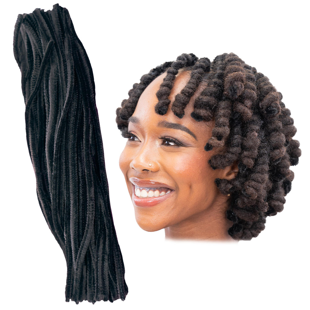 Nappstar pipe cleaners 100-pack closeup for versatile loc styling.