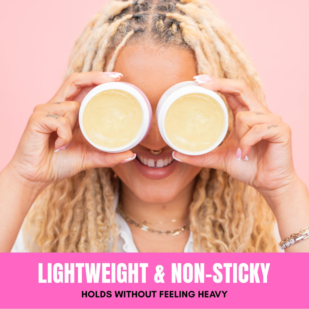 NappStar retwist gel on dry hair delivers non-sticky, clear finish.