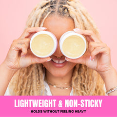NappStar retwist gel on dry hair delivers non-sticky, clear finish.