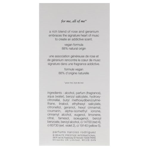 Narciso Rodriguez All Of Me 3 oz EDP shows portable, travel-friendly option.