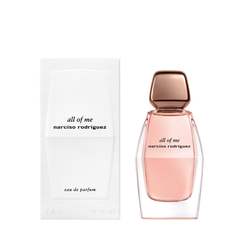 Narciso Rodriguez All Of Me geranium bourbon note provides a balanced floral brightness.