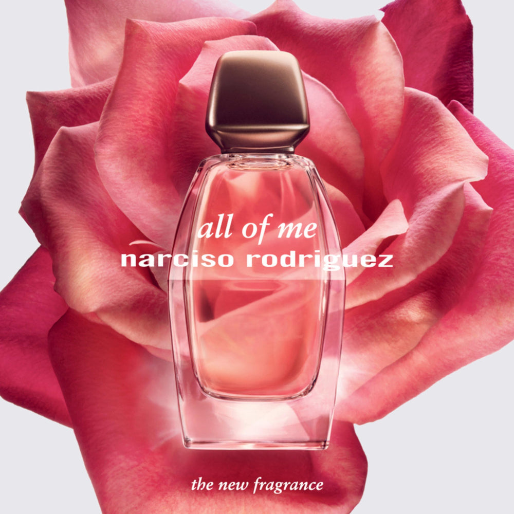 Narciso Rodriguez All Of Me sandalwood musk texture suggests lasting warmth.