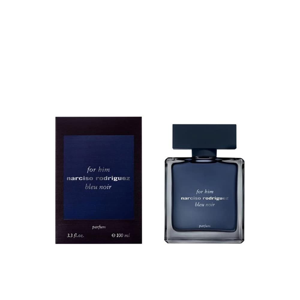 Narciso Rodriguez Bleu Noir outer packaging FSC cardboard emphasizes eco-conscious design.