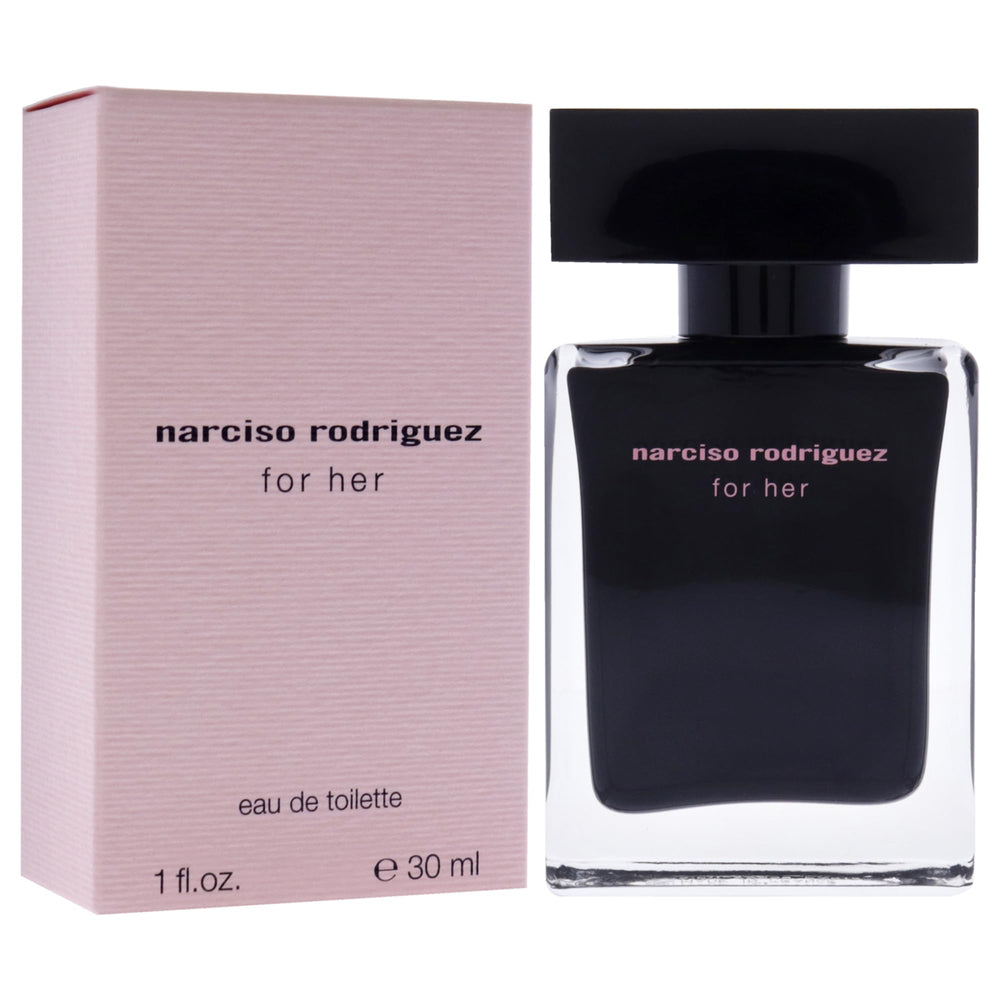 Narciso Rodriguez For Her 1oz pink box—gift-ready presentation