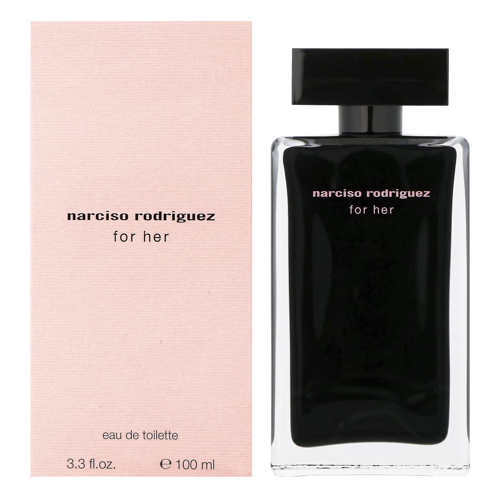 Narciso Rodriguez For Her EDT bottle close-up showcasing versatile daytime wear.
