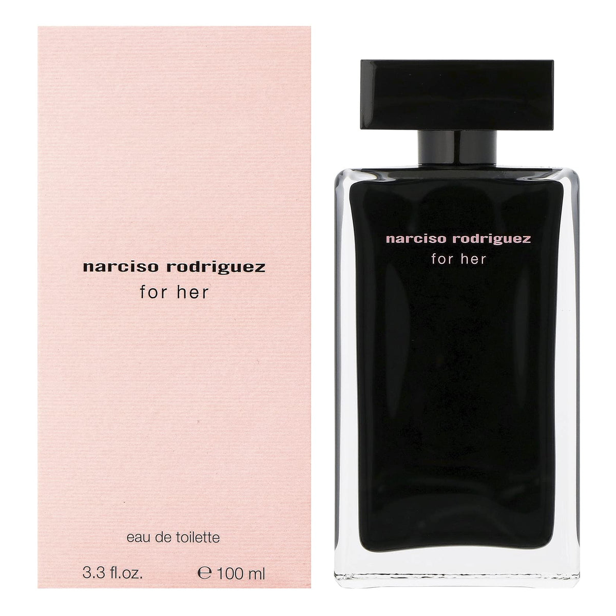 Narciso Rodriguez For Her EDT bottle close-up showcasing versatile daytime wear.