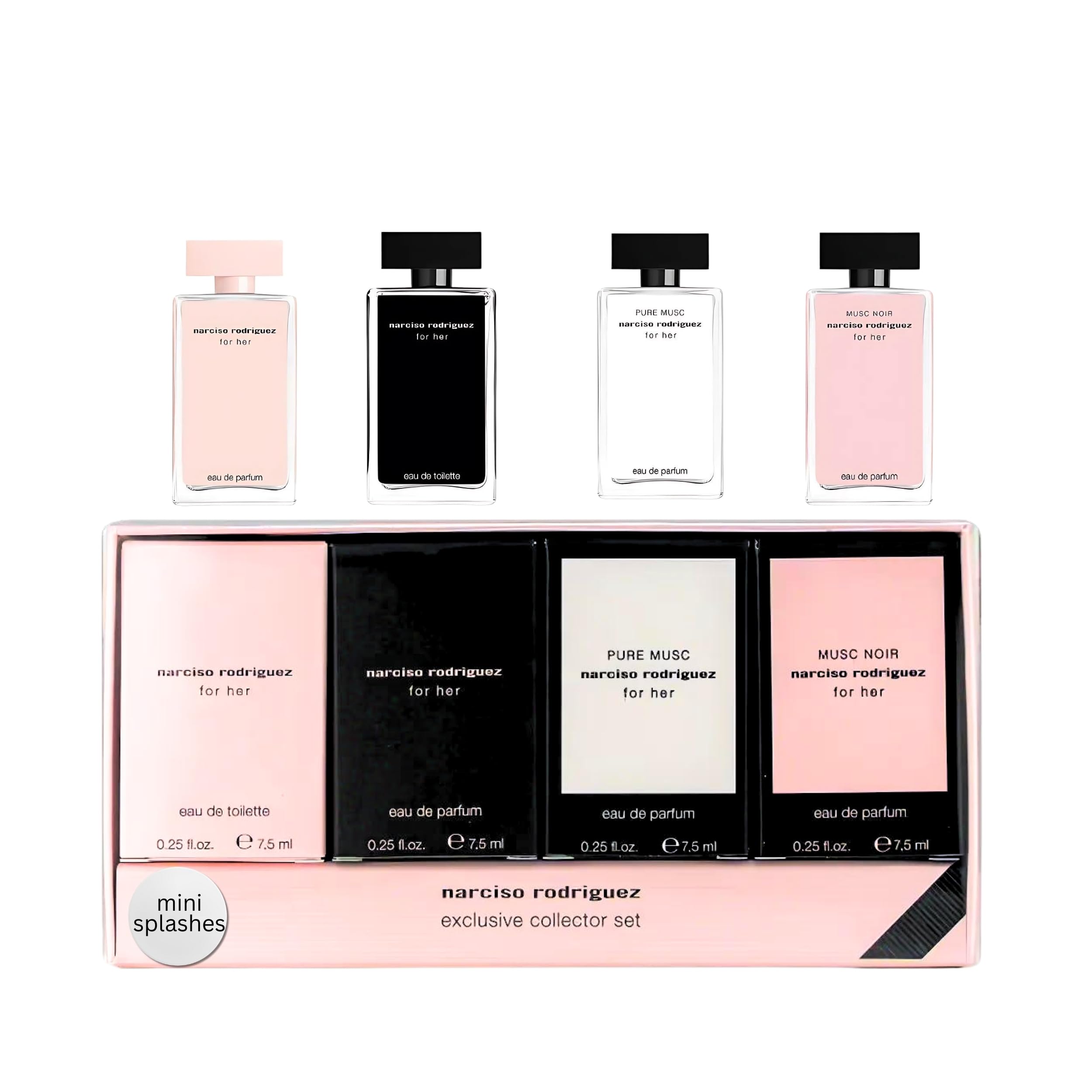Narciso Rodriguez for Her EDP mini bottle—perfect travel companion for refined evenings.
