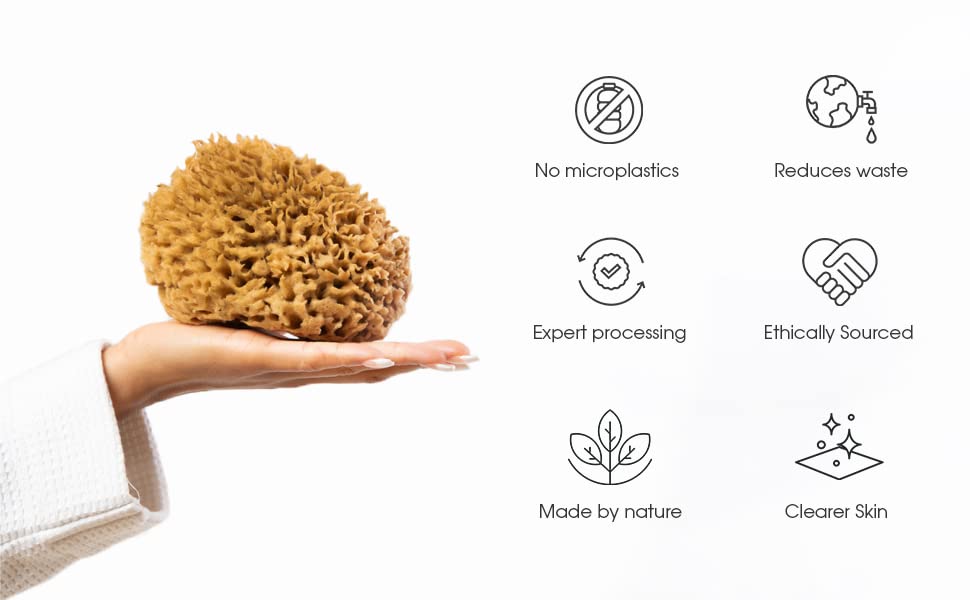 Naroa Soft Natural Sponge Large promotes hygiene with gentle cleansing