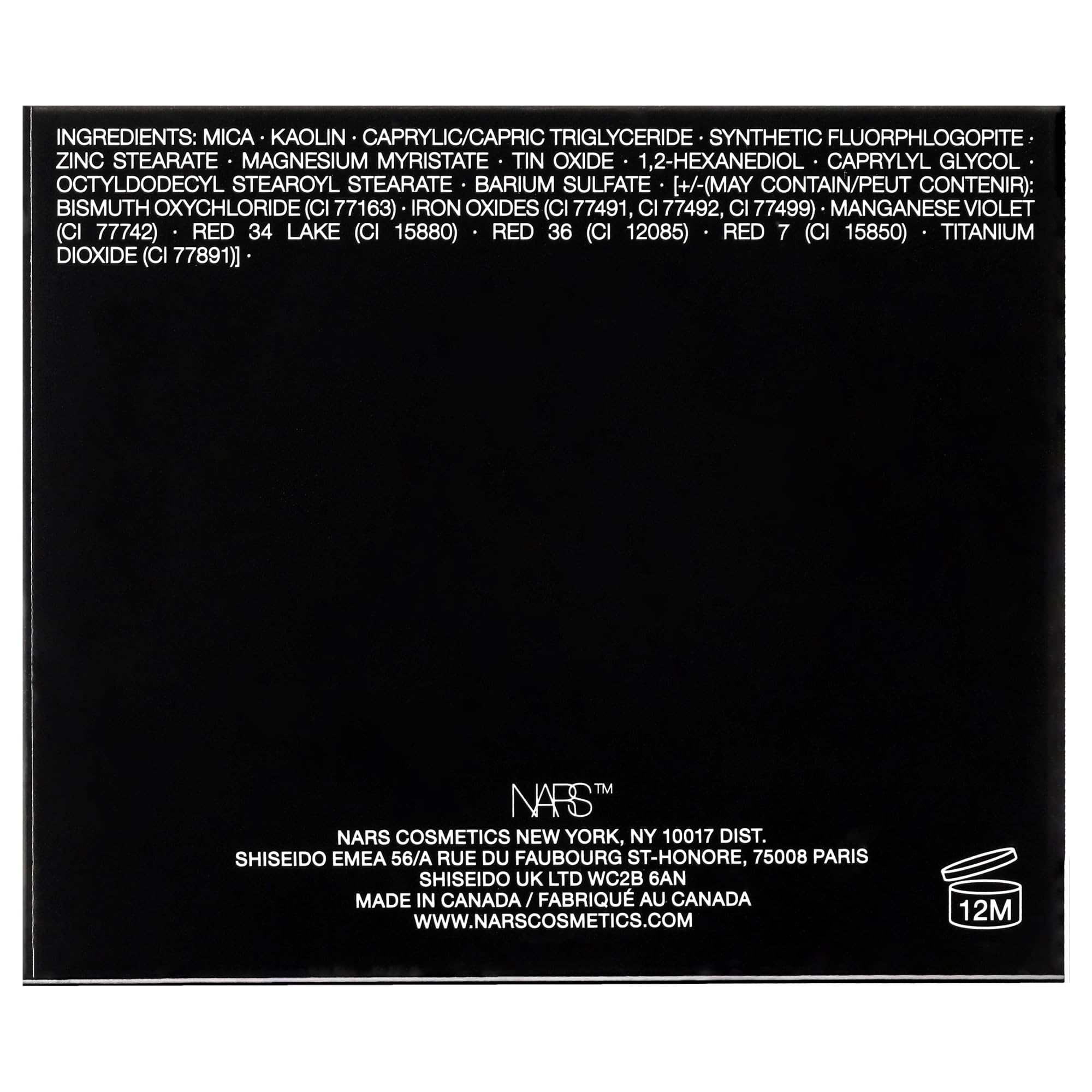 NARS Deep Throat packaging and case shown for on-the-go touch-ups