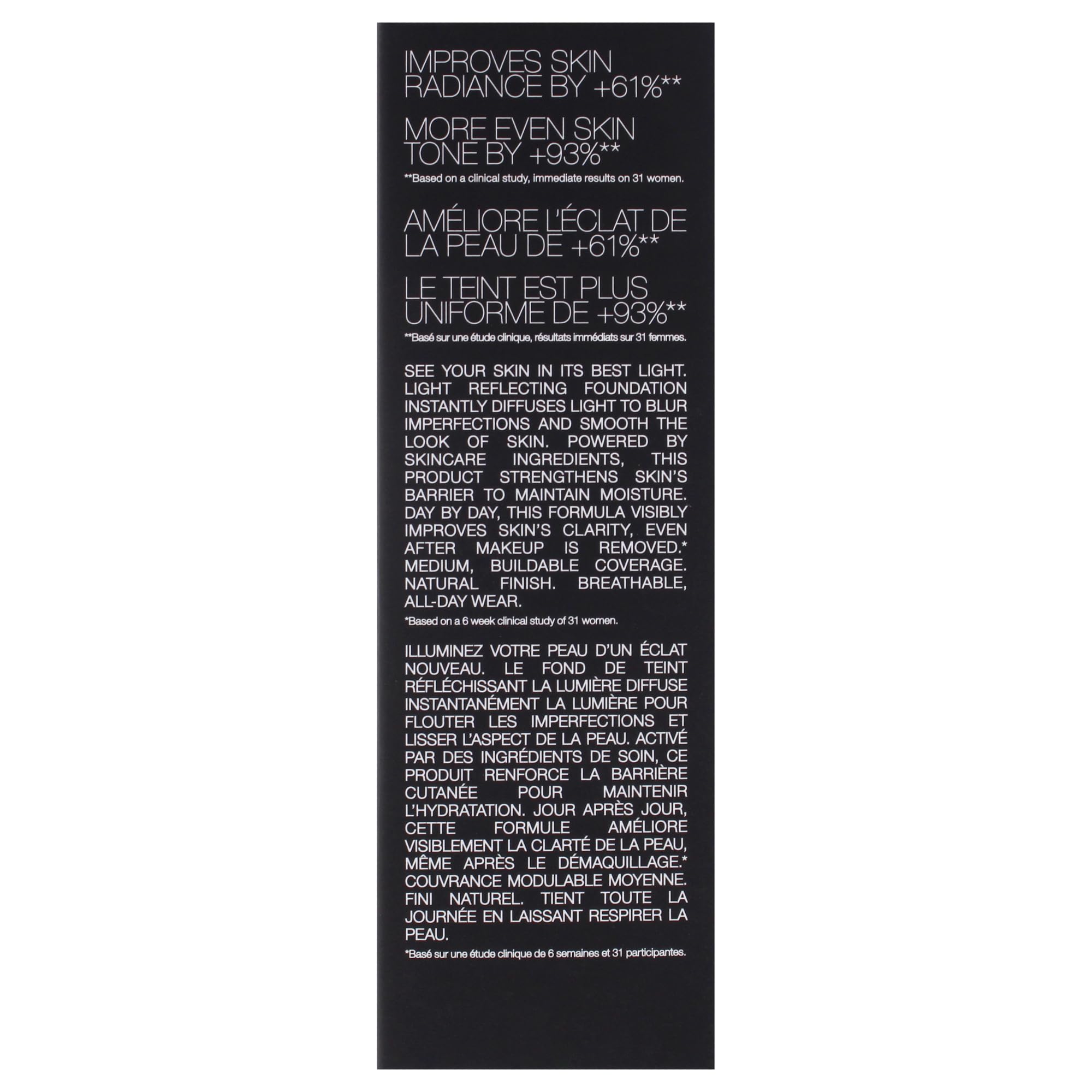 Face swatch of NARS Light Reflecting Foundation M2 Santa Fe showing natural coverage