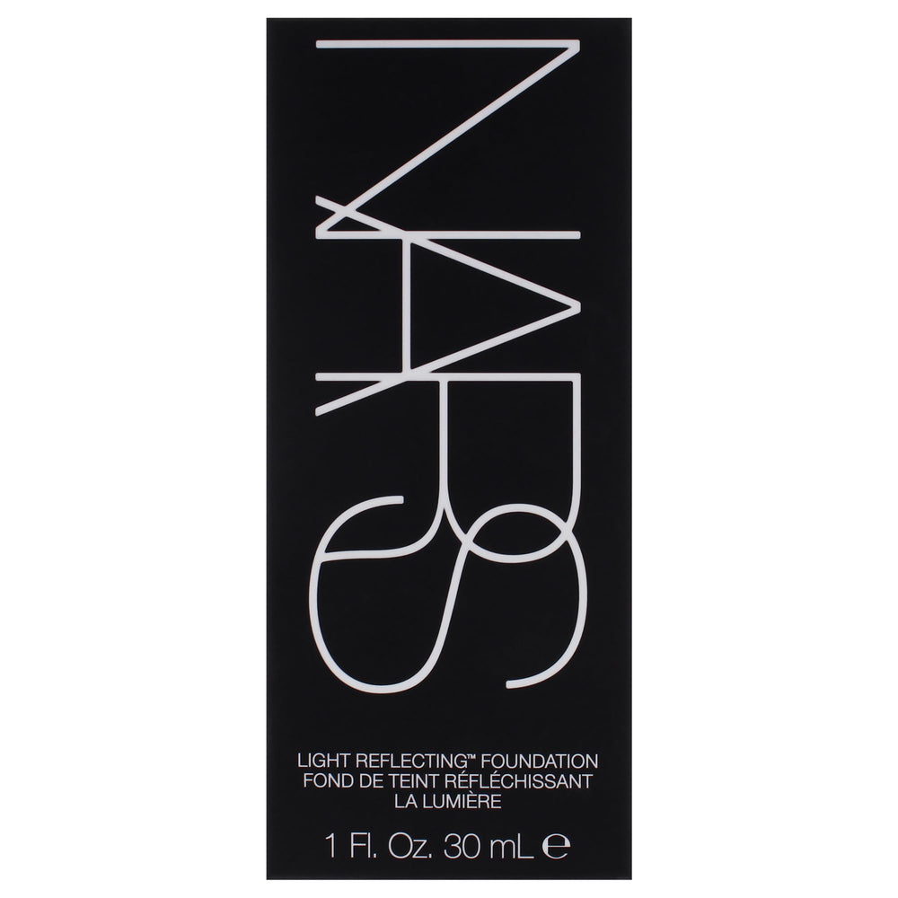 Packaging close-up of NARS Light Reflecting Foundation M2 Santa Fe outer packaging