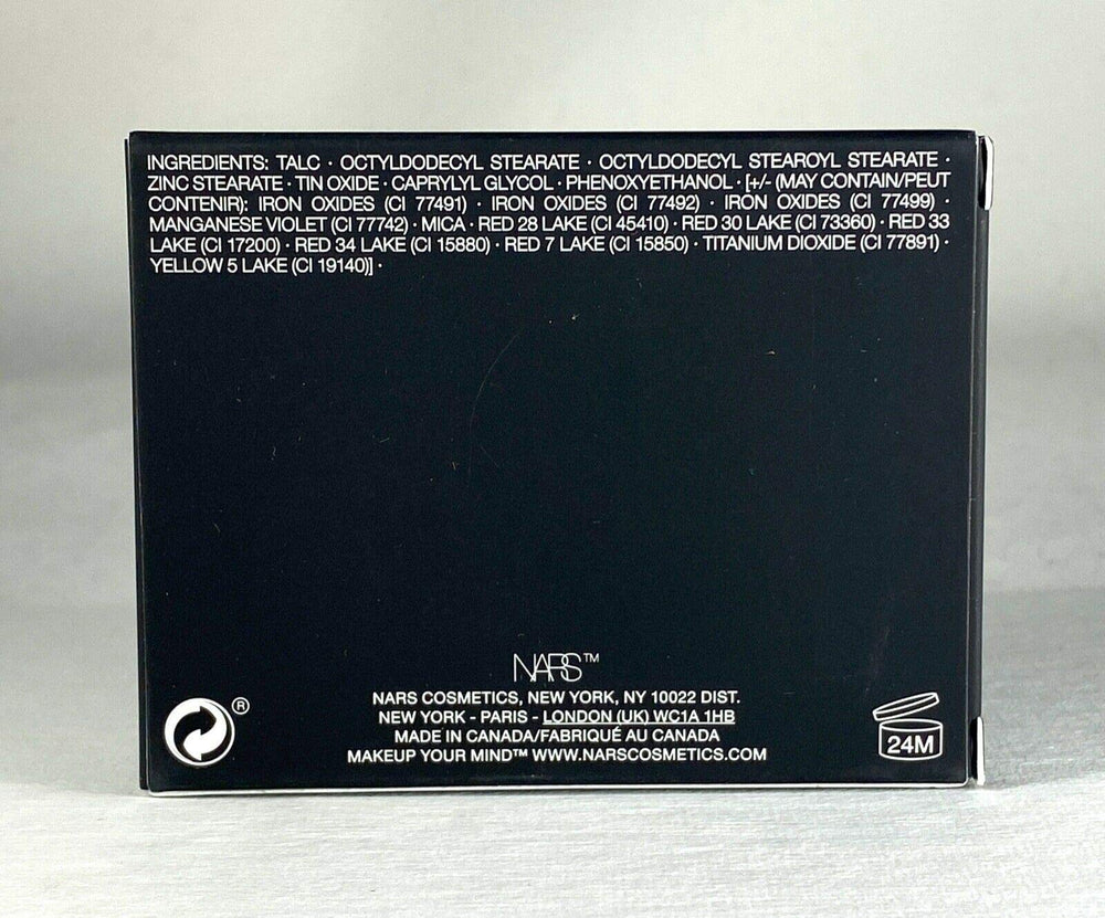 NARS Orgasm glow finish on skin highlights radiance.