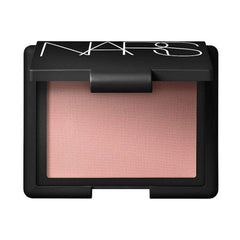NARS Orgasm blush open compact lid showing luxe finish and quick access.